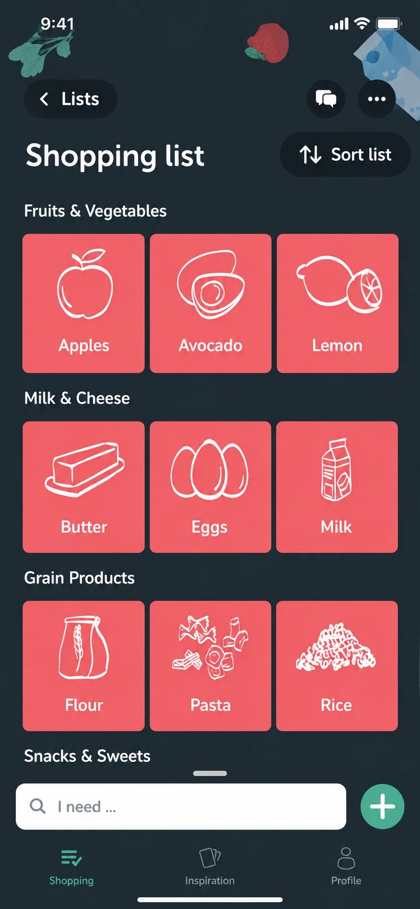 Bring! — product interface