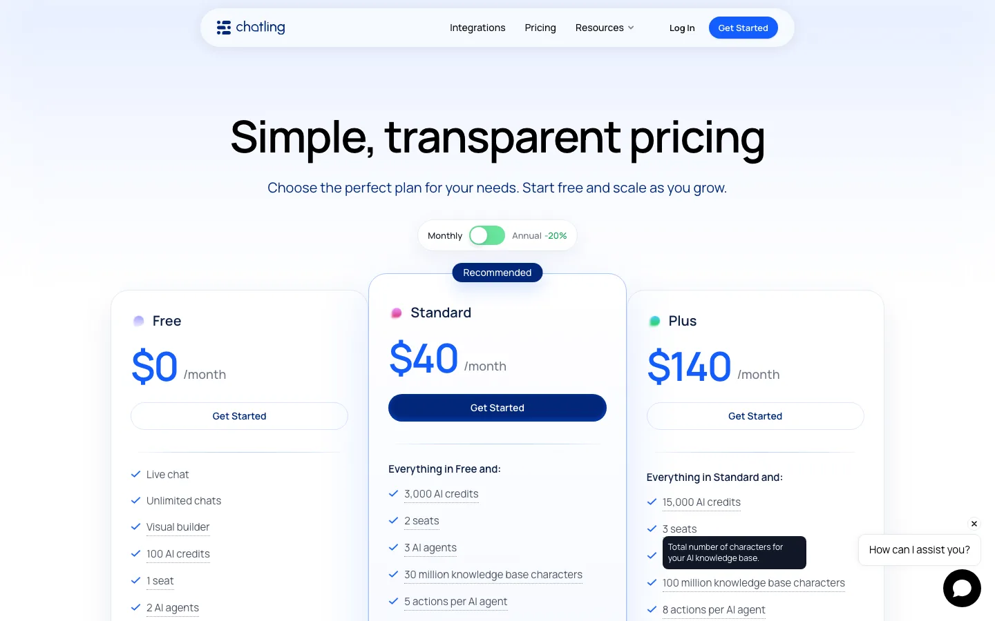 Chatling — product interface