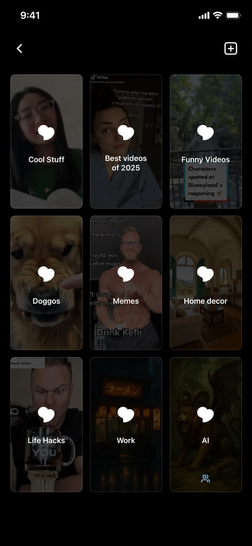 Faves — product interface