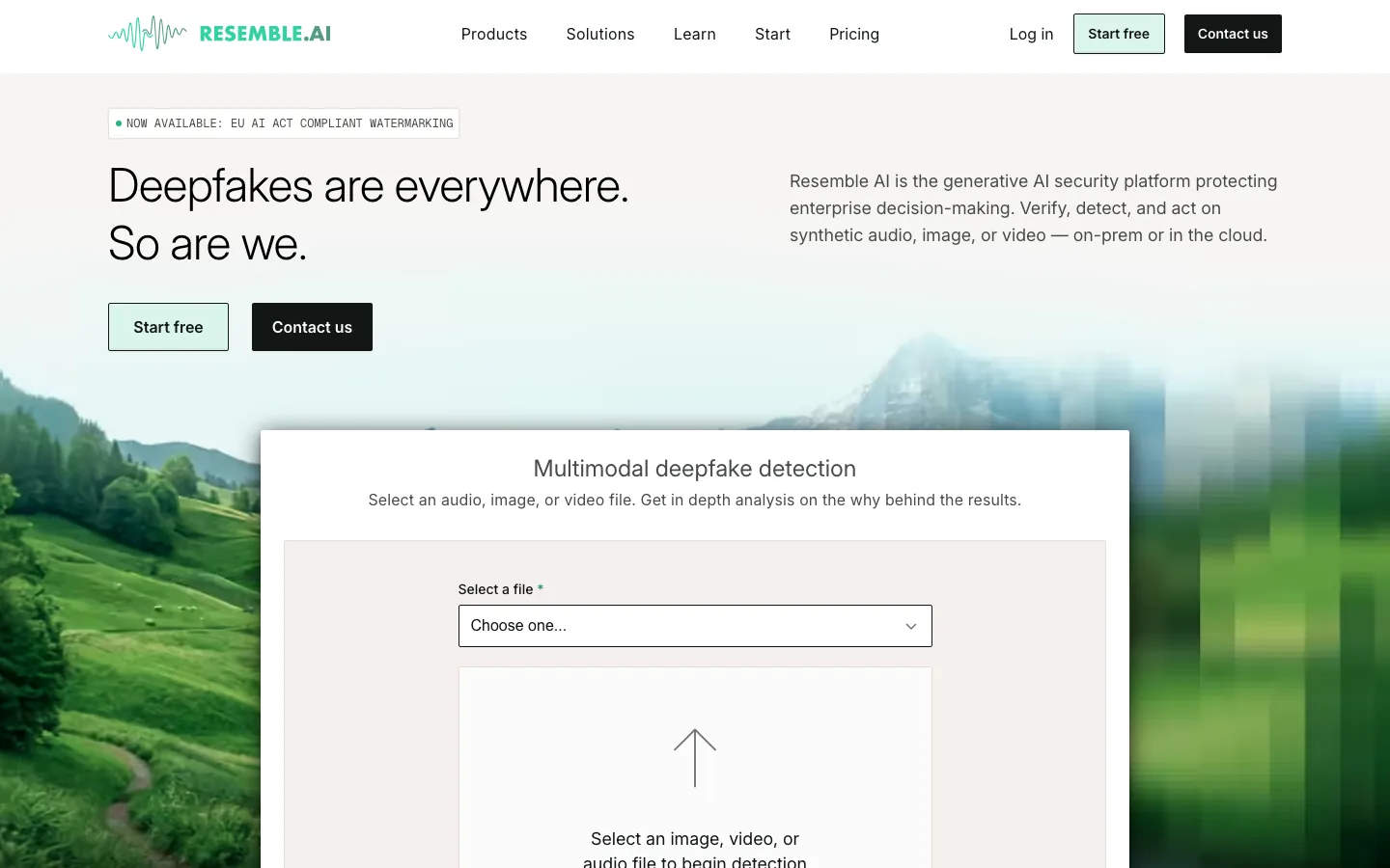 Resemble AI — product interface