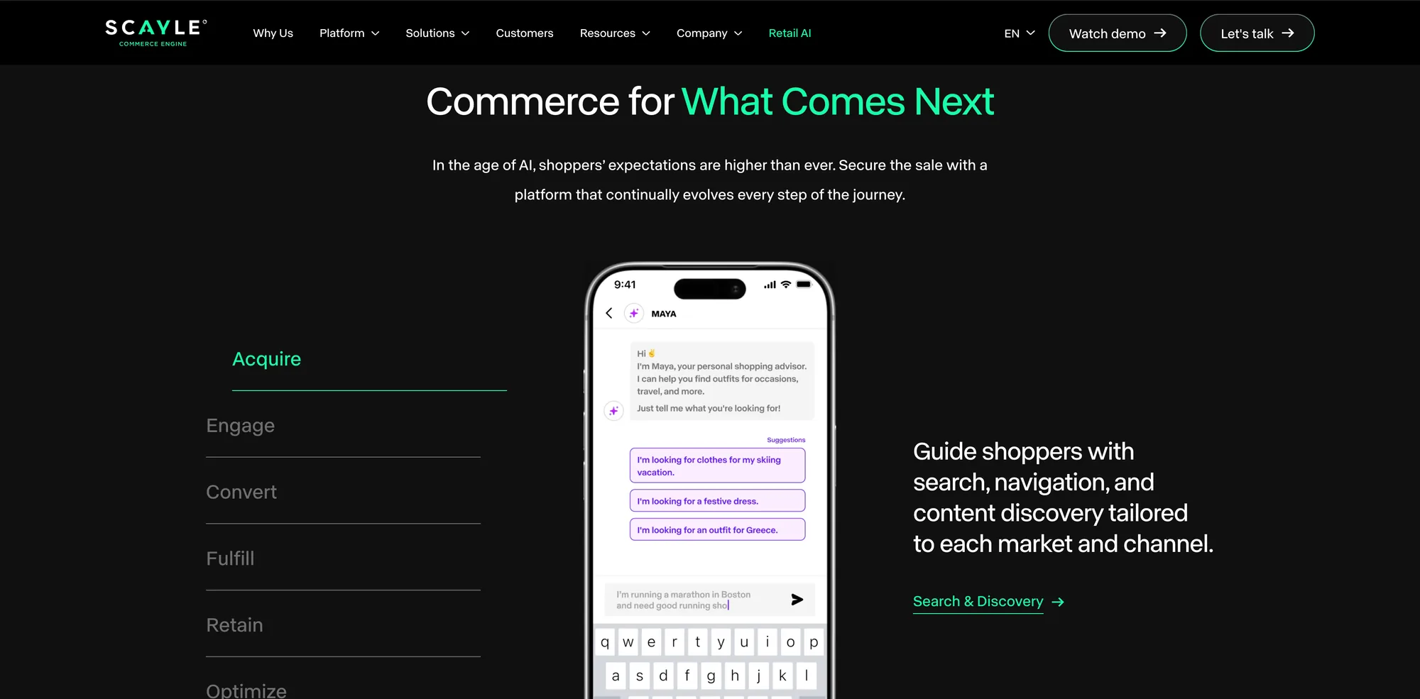 SCAYLE — product interface