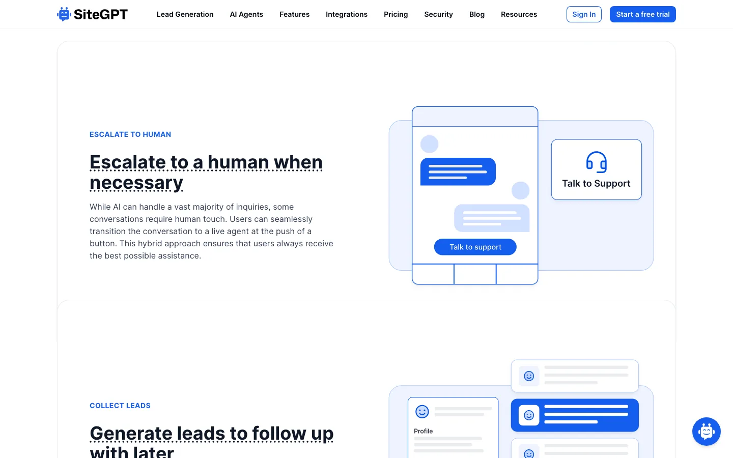 SiteGPT — product screenshot