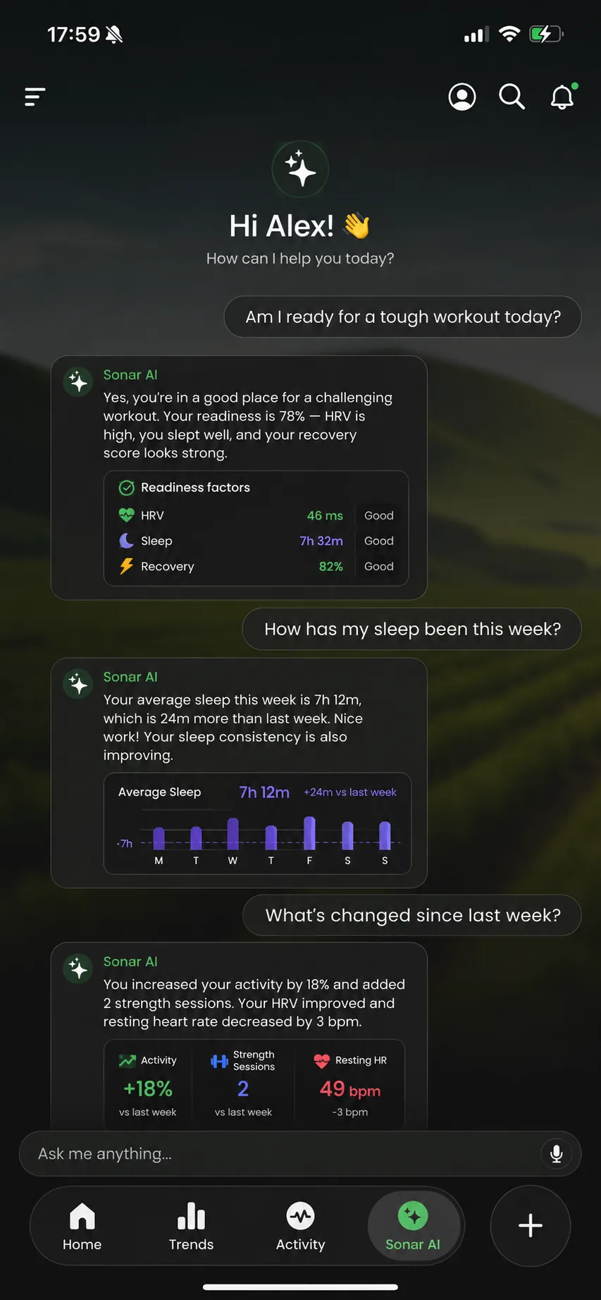 Sonar — product interface