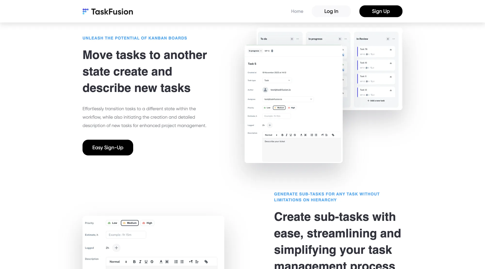 TaskFusion — product screenshot