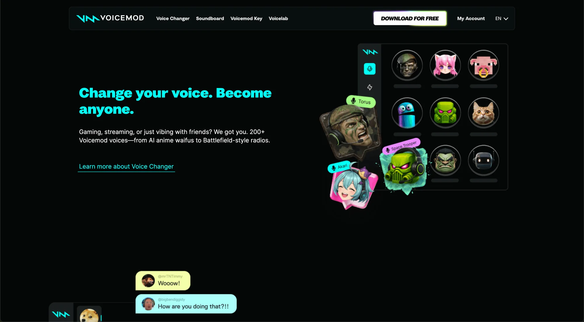 Voicemod — product screenshot