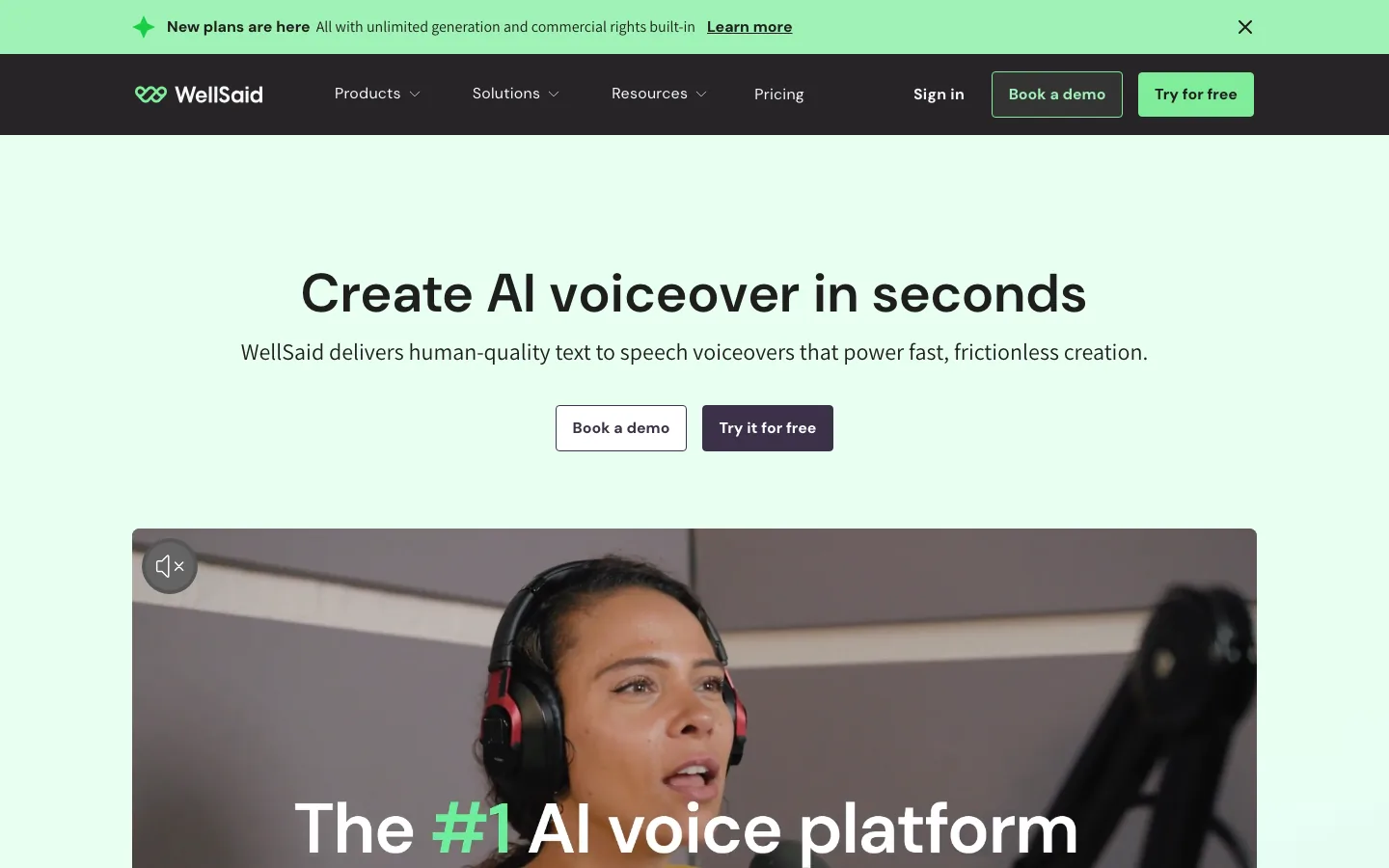 WellSaid Labs — product screenshot